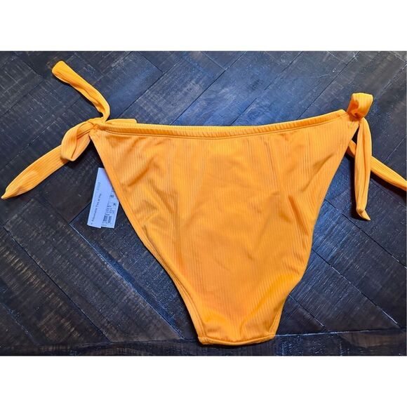 Wild Fable Orange Ribbed Plus Size Bikini Bottom Size X 14-16 New - Picture 3 of 3